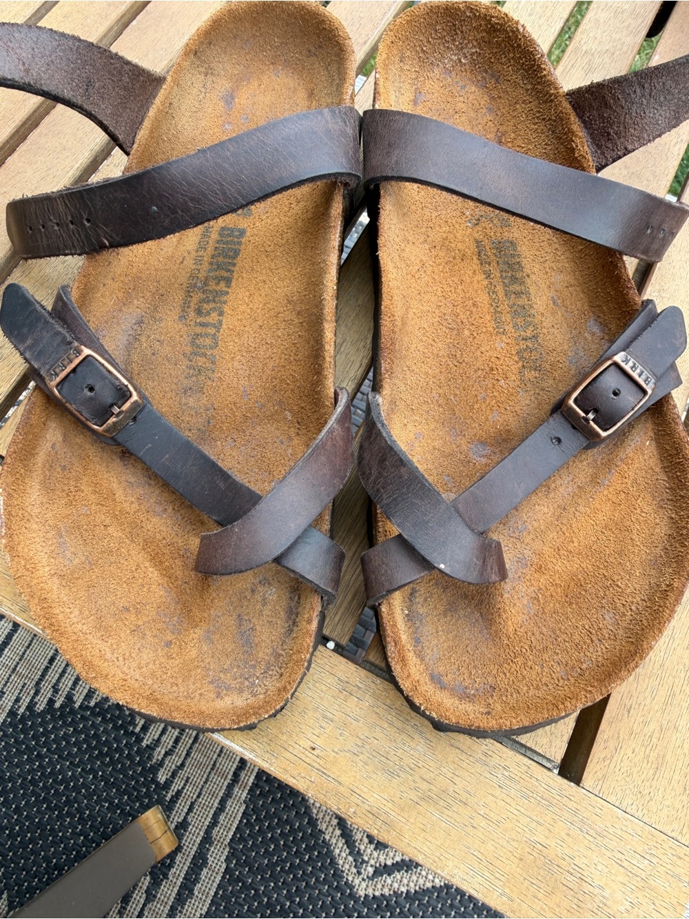 Birkenstock Yara Brown Leather Strappy Sandals - Picture 11 of 16